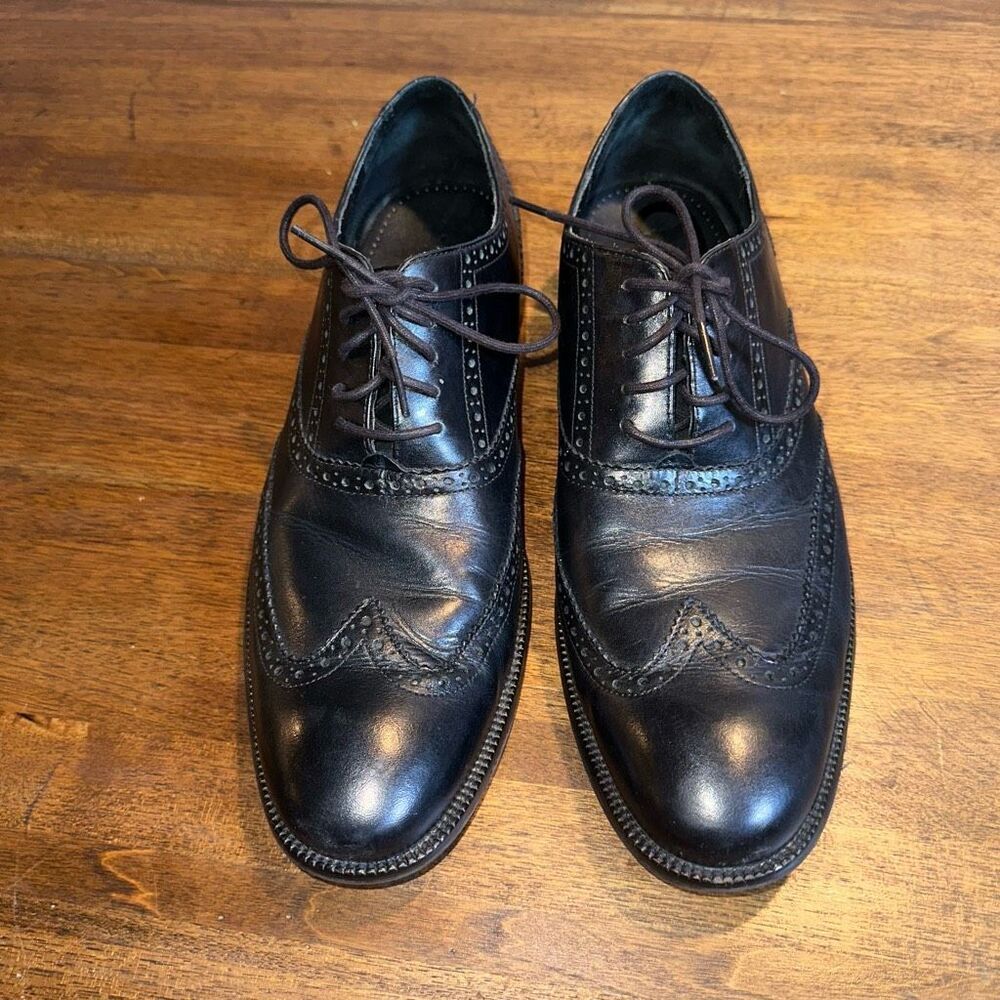 COLE HAAN MENS LEATHER‎ WINGTIP OXFORDS